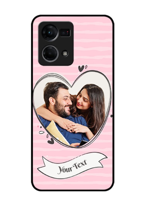 Oppo F21 Pro Custom Glass Phone Case - Vintage Heart Design