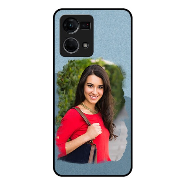 Oppo F21 Pro Custom Glass Mobile Case - Grunge Line Art Design