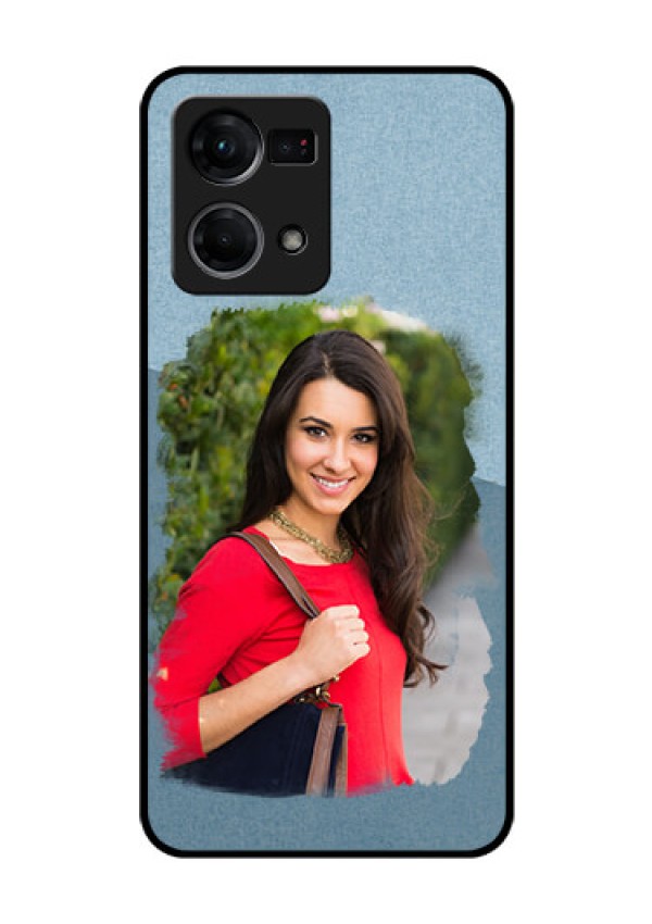 Oppo F21 Pro Custom Glass Mobile Case - Grunge Line Art Design