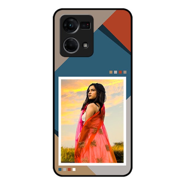 Oppo F21 Pro Personalized Glass Phone Case - Retro color pallet Design Oppo F21 Pro Personalized Glass Phone Case - Retro color pallet Design