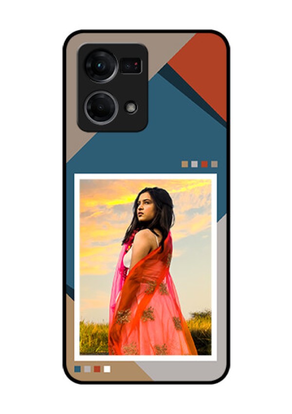 Oppo F21 Pro Personalized Glass Phone Case - Retro color pallet Design