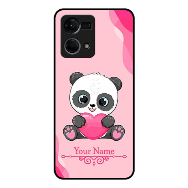 Oppo F21 Pro Custom Glass Mobile Case - Cute Panda Design