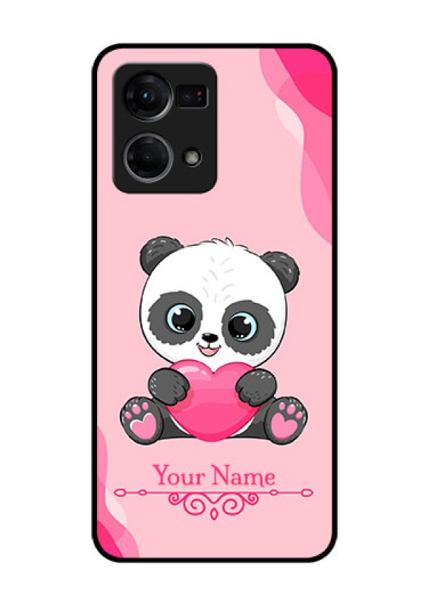 Oppo F21 Pro Custom Glass Mobile Case - Cute Panda Design