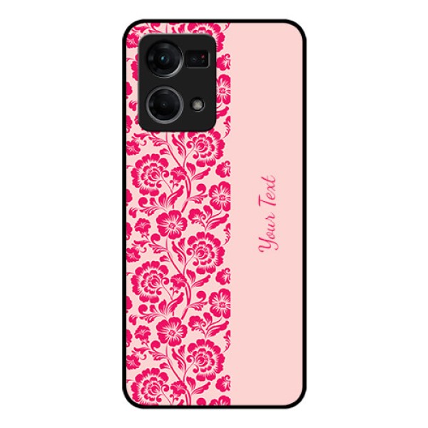 Oppo F21 Pro Custom Glass Phone Case - Attractive Floral Pattern Design