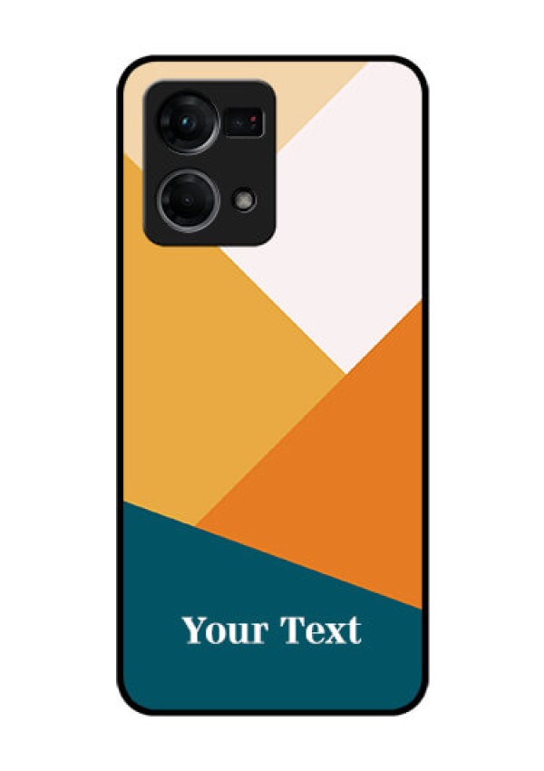 Oppo F21 Pro Personalized Glass Phone Case - Stacked Multi-colour Design