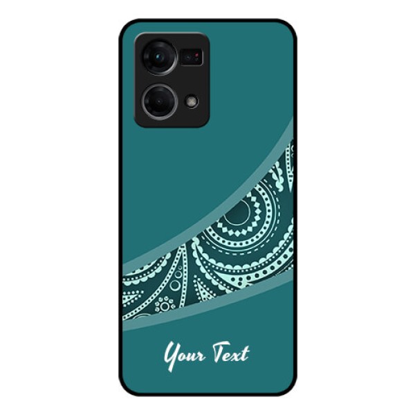 Oppo F21 Pro Photo Printing on Glass Case - semi visible floral Design