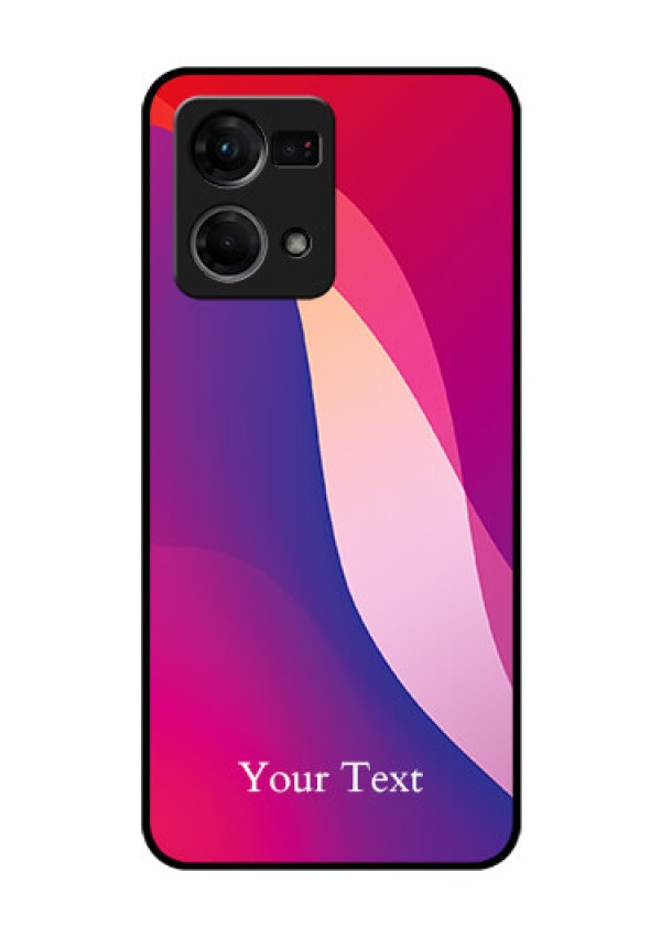 Oppo F21 Pro Personalized Glass Phone Case - Digital abstract Overlap Design