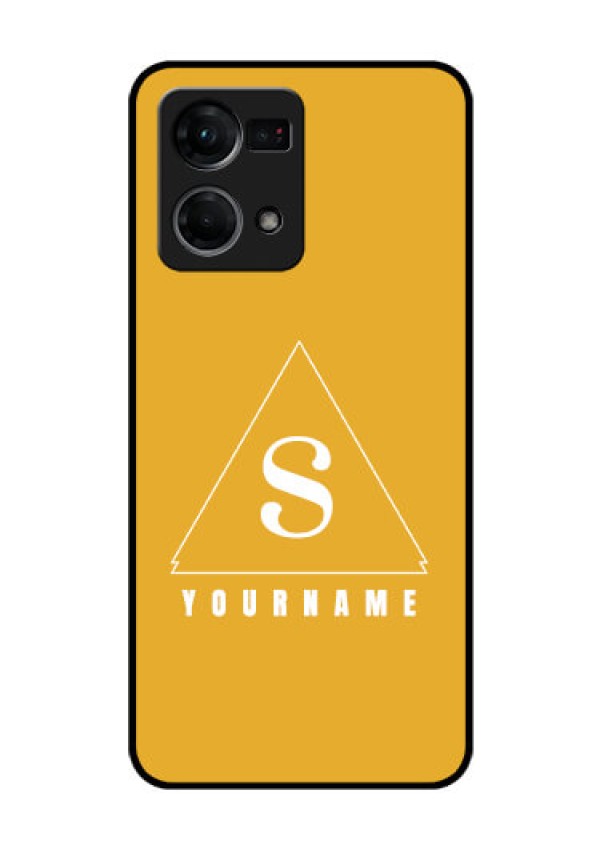 Oppo F21 Pro Personalized Glass Phone Case - simple triangle Design