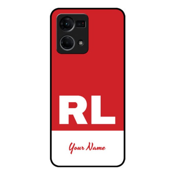 Oppo F21 Pro Personalized Glass Phone Case - dual tone custom text Design Oppo F21 Pro Personalized Glass Phone Case - dual tone custom text Design
