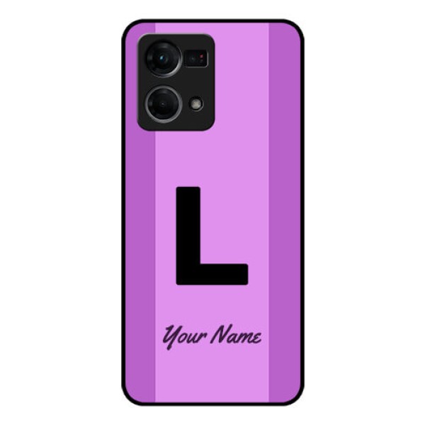 Oppo F21 Pro Custom Glass Phone Case - Tricolor custom text Design
