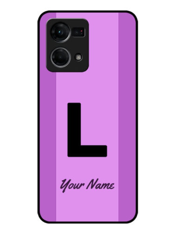 Custom Oppo F21 Pro Custom Glass Phone Case - Tricolor custom text Design