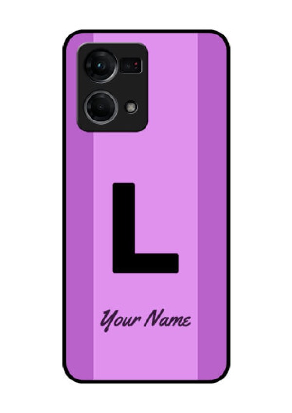 Oppo F21 Pro Custom Glass Phone Case - Tricolor custom text Design