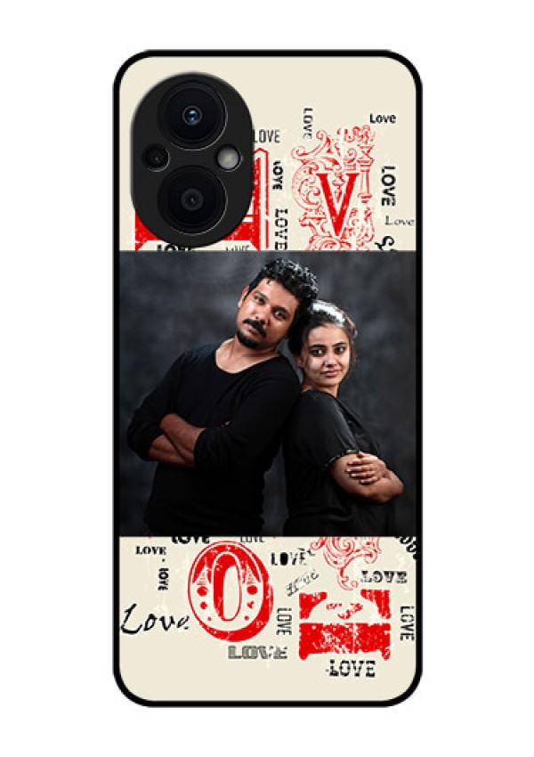Oppo F21s Pro 5G Photo Printing on Glass Case - Trendy Love Design Case