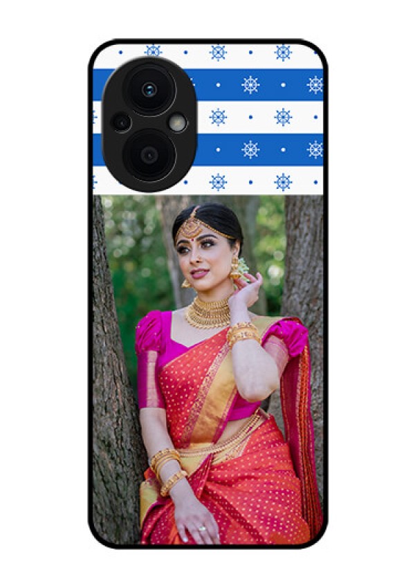Oppo F21s Pro 5G Photo Printing on Glass Case - Snow Pattern Design