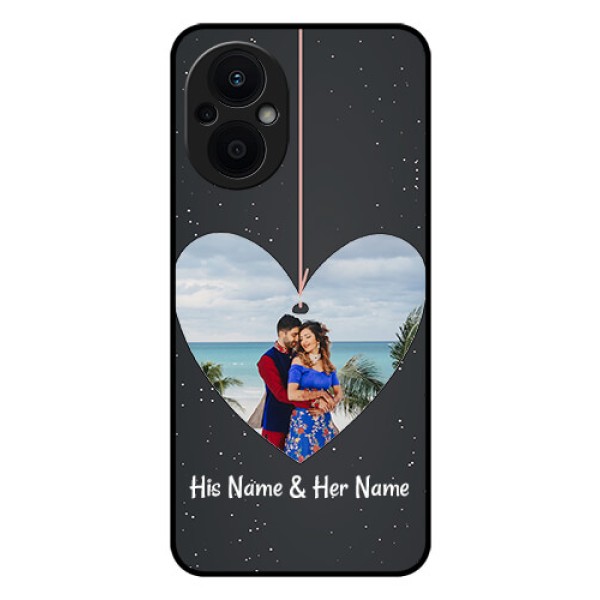 Oppo F21s Pro 5G Custom Glass Phone Case - Hanging Heart Design