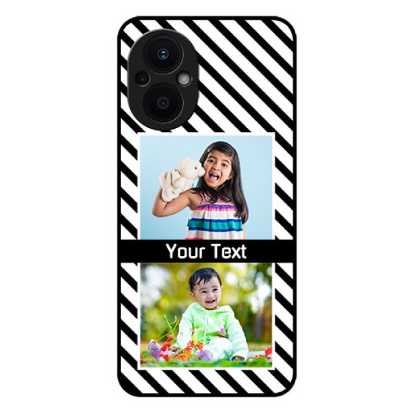 Oppo F21s Pro 5G Photo Printing on Glass Case - Black And White Stripes Design Oppo F21s Pro 5G Photo Printing on Glass Case - Black And White Stripes Design