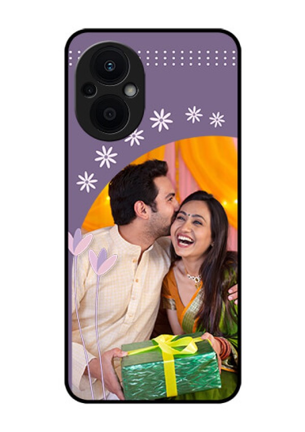Oppo F21s Pro 5G Custom Glass Mobile Case - Lavender flowers design