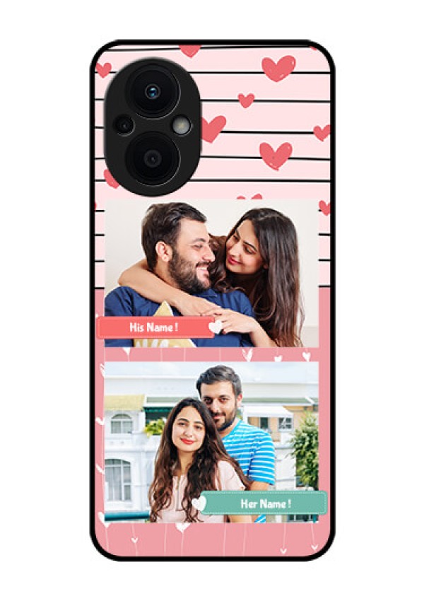 Oppo F21s Pro 5G Custom Glass Mobile Case - Photo with Heart Design