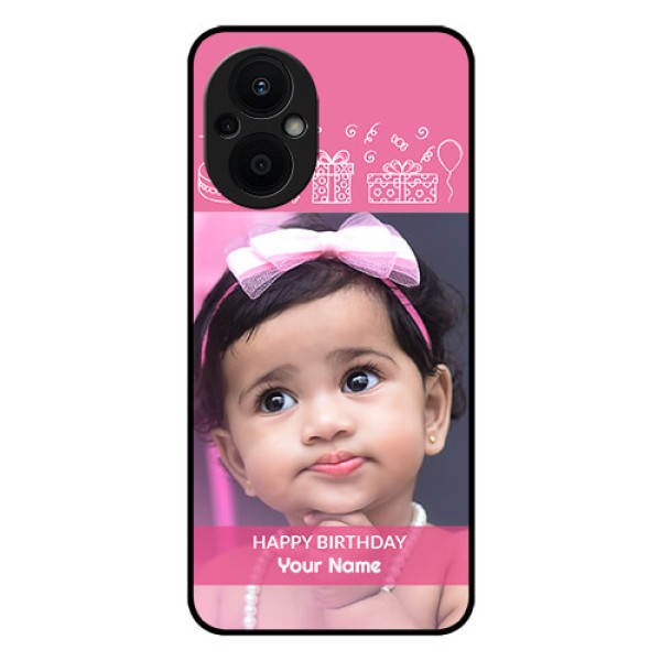 Oppo F21s Pro 5G Photo Printing on Glass Case - with Birthday Line Art Design Oppo F21s Pro 5G Photo Printing on Glass Case - with Birthday Line Art Design