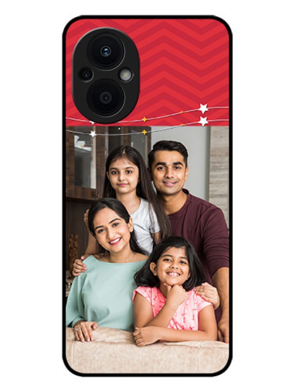 Custom Oppo F21s Pro 5G Personalized Glass Phone Case - Happy Family Design