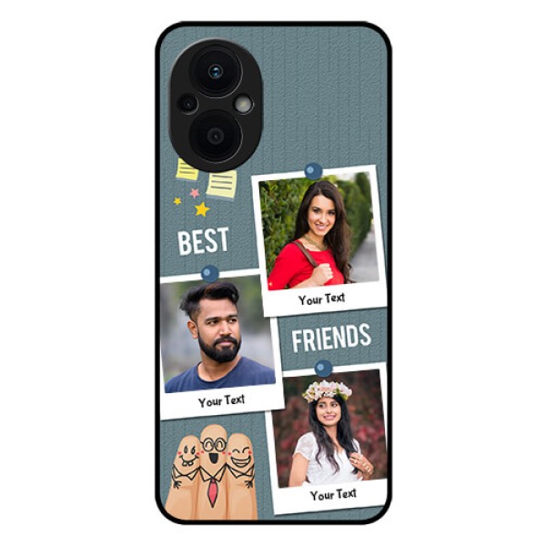 Oppo F21s Pro 5G Personalized Glass Phone Case - Sticky Frames and Friendship Design Oppo F21s Pro 5G Personalized Glass Phone Case - Sticky Frames and Friendship Design