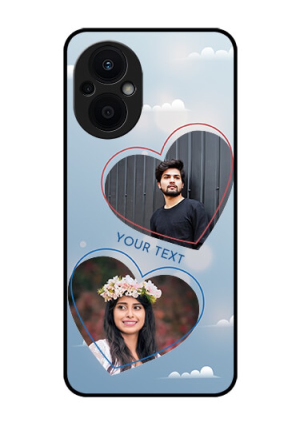 Oppo F21s Pro 5G Custom Glass Mobile Case - Blue Color Couple Design