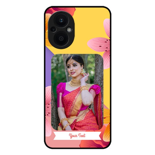 Oppo F21s Pro 5G Custom Glass Mobile Case - 3 Image With Vintage Floral Design Oppo F21s Pro 5G Custom Glass Mobile Case - 3 Image With Vintage Floral Design