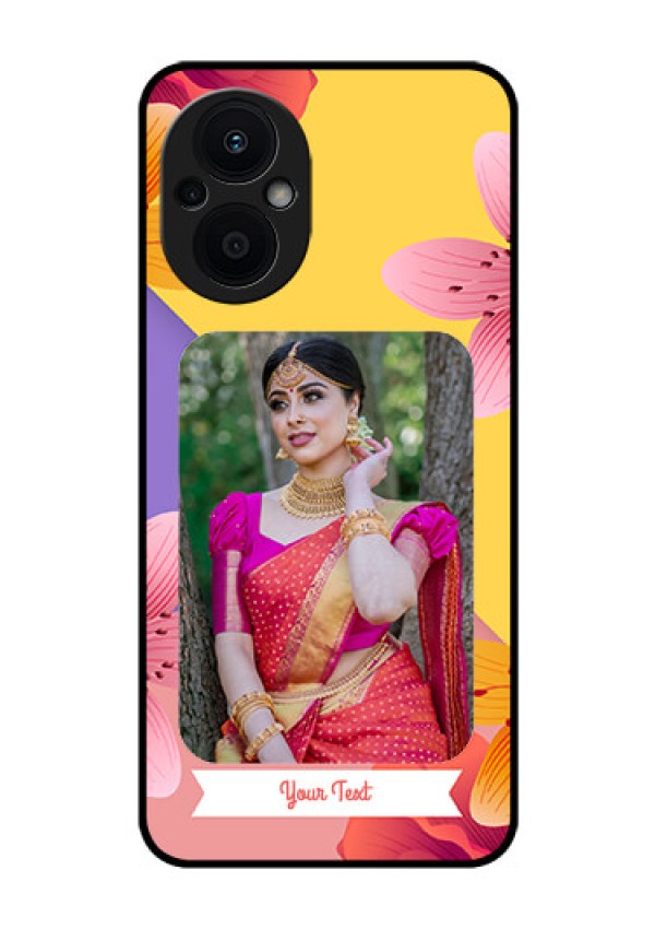 Oppo F21s Pro 5G Custom Glass Mobile Case - 3 Image With Vintage Floral Design