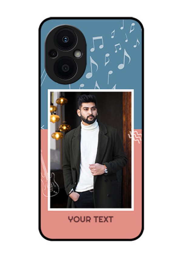 Oppo F21s Pro 5G Photo Printing on Glass Case - with Color Musical Note Design
