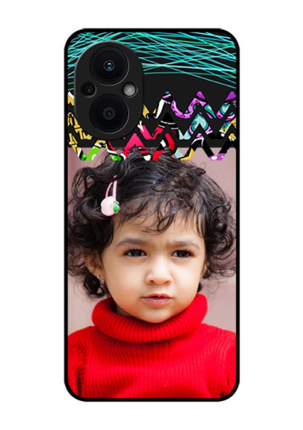 Oppo F21s Pro 5G Personalized Glass Phone Case - Neon Abstract Design