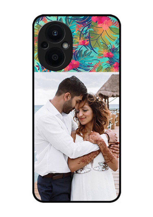 Oppo F21s Pro 5G Photo Printing on Glass Case - Watercolor Floral Design
