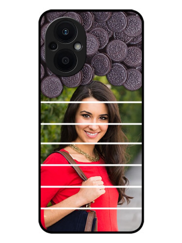 Custom Oppo F21s Pro 5G Custom Glass Phone Case - with Oreo Biscuit Design
