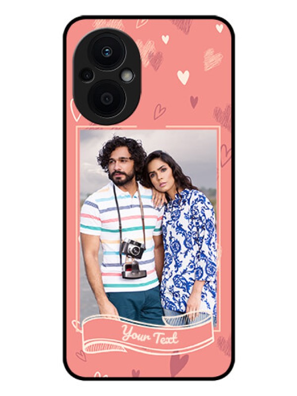 Custom Oppo F21s Pro 5G Custom Glass Phone Case - Love doodle art Design