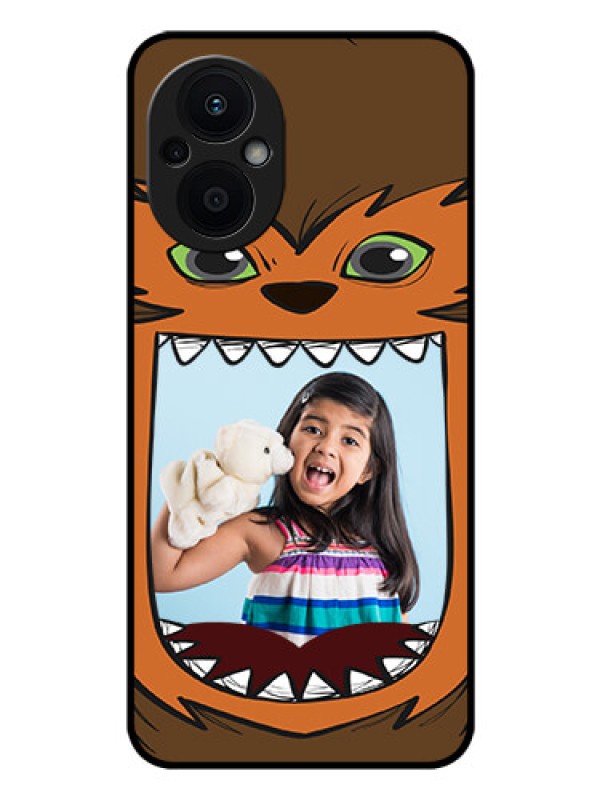 Custom Oppo F21s Pro 5G Photo Printing on Glass Case - Owl Monster Back Case Design