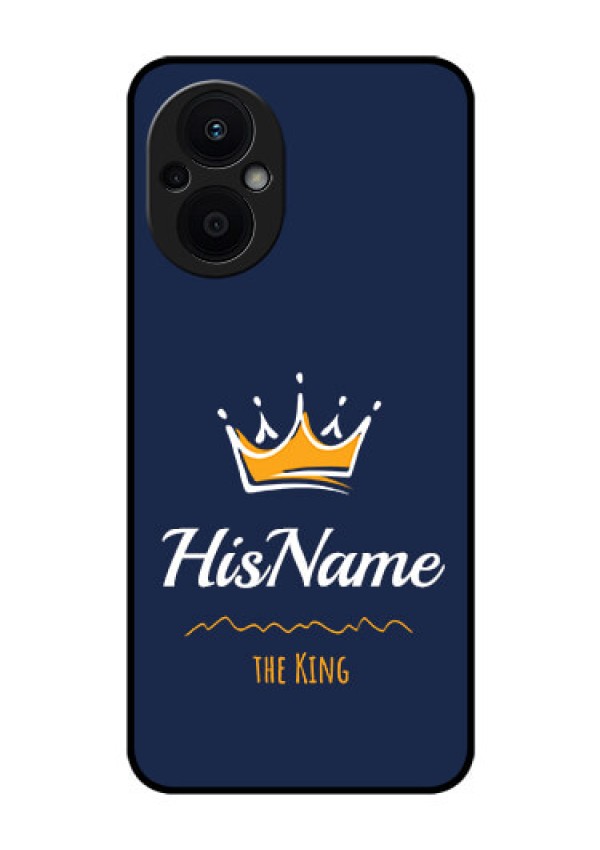 Oppo F21s Pro 5G Glass Phone Case King with Name