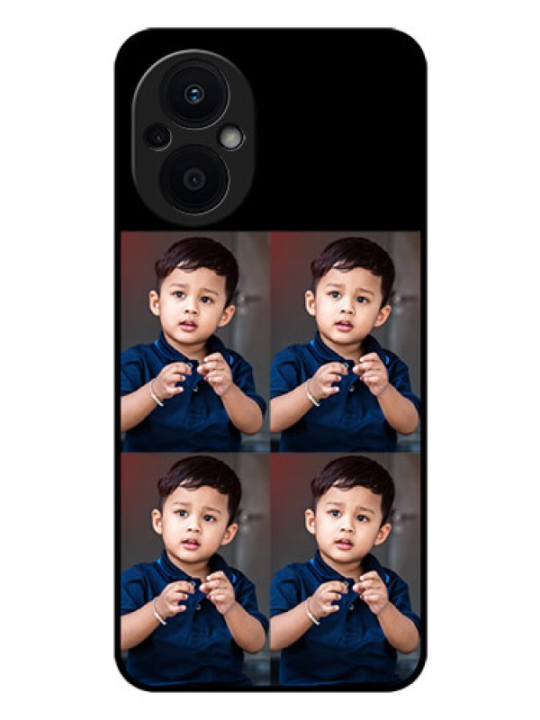 Custom Oppo F21s Pro 5G 4 Image Holder on Glass Mobile Cover