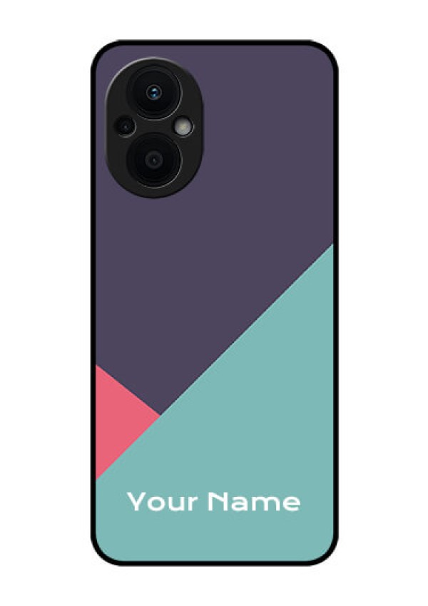 Oppo F21s Pro 5G Custom Glass Mobile Case - Tri Color abstract Design