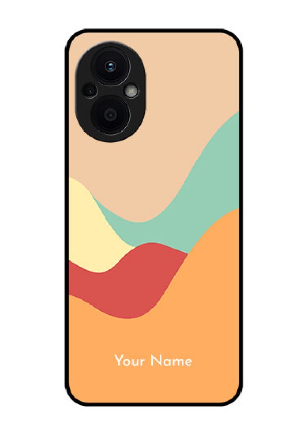Oppo F21s Pro 5G Personalized Glass Phone Case - Ocean Waves Multi-colour Design