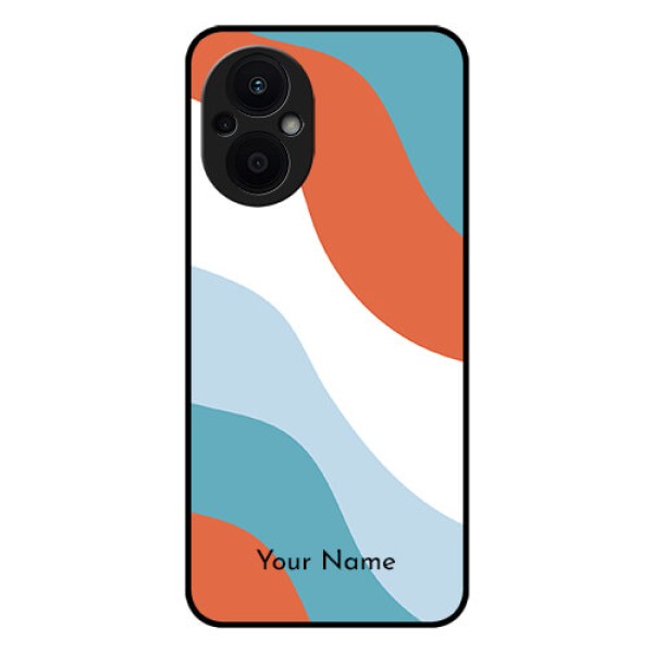 Oppo F21s Pro 5G Custom Glass Mobile Case - coloured Waves Design