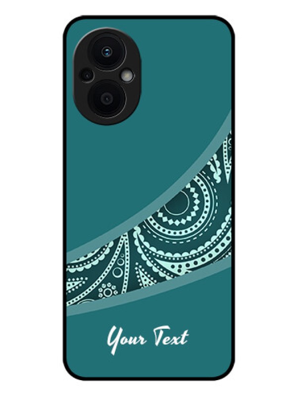 Custom Oppo F21s Pro 5G Photo Printing on Glass Case - semi visible floral Design