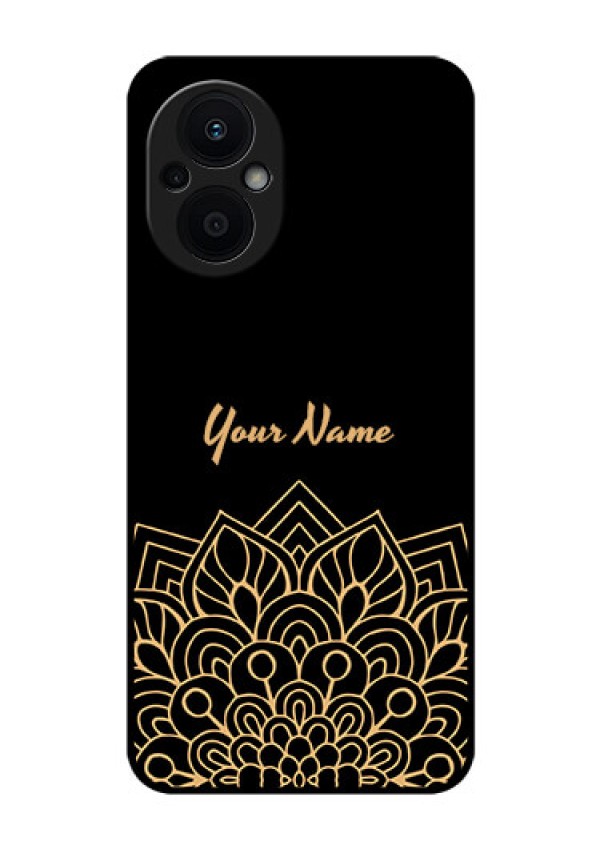 Oppo F21s Pro 5G Custom Glass Phone Case - Golden mandala Design