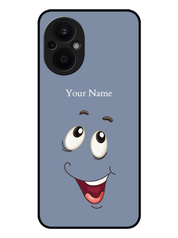 Custom Oppo F21s Pro 5G Photo Printing on Glass Case - Laughing Cartoon Face Design