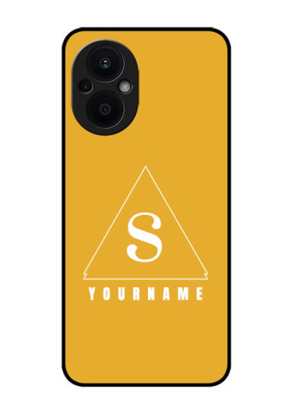 Oppo F21s Pro 5G Personalized Glass Phone Case - simple triangle Design