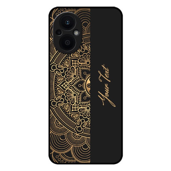 Oppo F21s Pro 5G Photo Printing on Glass Case - Mandala art with custom text Design Oppo F21s Pro 5G Photo Printing on Glass Case - Mandala art with custom text Design