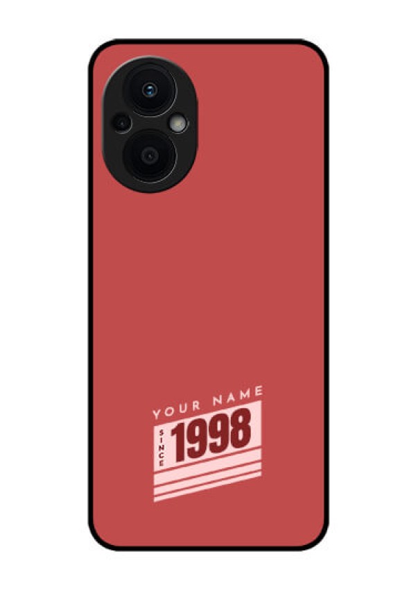 Oppo F21s Pro 5G Custom Glass Phone Case - Red custom year of birth Design