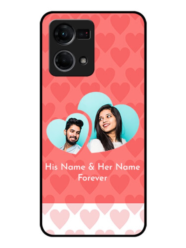 Custom Oppo F21s Pro Personalized Glass Phone Case - Couple Pic Upload Design