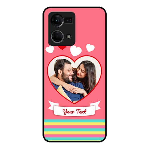 Oppo F21s Pro Photo Printing on Glass Case - Love Doodle Design