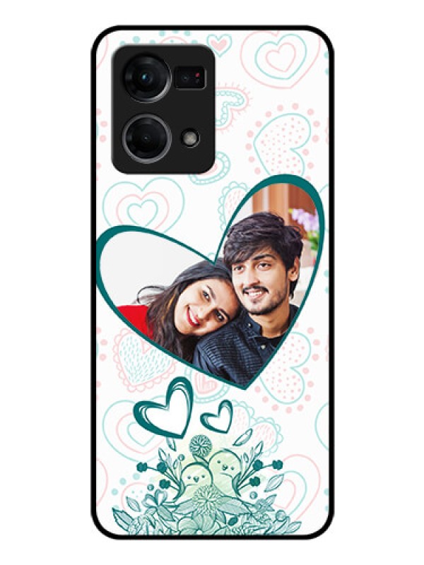 Custom Oppo F21s Pro Photo Printing on Glass Case - Premium Couple Design