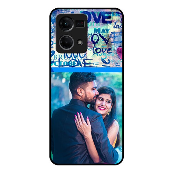 Oppo F21s Pro Custom Glass Mobile Case - Colorful Love Design