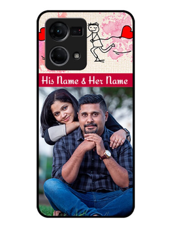 Custom Oppo F21s Pro Photo Printing on Glass Case - You and Me Case Design